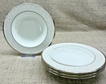 Noritake Silver Palace Rimmed Soup Bowl Bone China Made Japan 4773 Set Of. Fixed Price $49.95.