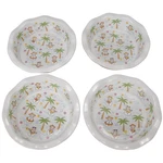 Temptations By Tara Set Of 4 Seasonal 6'' Bowls With Snowman Palm Trees Euc. Fixed Price $24.99.