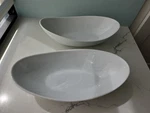 Set Of Sides By Over And Back White Oval Porcelain Serving Bowl Dish 12" Euc. Fixed Price $29.87.