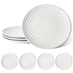 Le Tauci 10 Inch Ceramic Dinner Plates Set Of 4 Large Embossed For. Fixed Price $84.58.