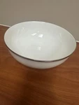 Mikasa Gothic Platinum AK018 Round Vegetable Bowl Bone China Rim. Fixed Price $55.00.