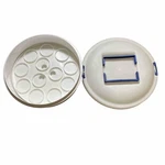 Iris Schwartz Egg Carrier White Blue Handles No. 2-78-722 12" X 3.5" Tray. Fixed Price $25.87.