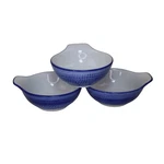 3 Pier Blue Rice Bowls Set White 91175. Fixed Price $17.15.