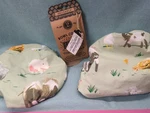 Now Designs Reusable Bowl Cover Set Of 2 Farmhouse Cow Sheep Pig Lamb Chicks. Fixed Price $14.99.