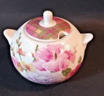 Katie Alice Highland Fling Sugar Bowl & Lid 3.75" Tall. Fixed Price $24.49.