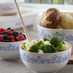 3-PC Corningware Corelle Cornflower Blue Stoneware Mixing Bowl Set. Fixed Price $89.08.