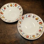 2 Gibson Everyday Ceramic Bowls Grapevines Harvest Fruit 6.5 In.. Fixed Price $14.78.