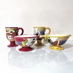Mug & Bowl Set Certified International Sidewalk Cafe Jennifer Brinley Red Yellow. Fixed Price $34.99.