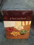 Harvest 4 Piece Ceramic Autumn Leaf Bowl Set Snack Dessert Dishes (new). Fixed Price $11.99.