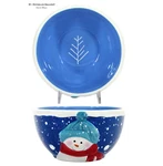 St. Nicholas Square Days 28OZ Soup Cereal 6.25" Bowl Snowman Blue Hat. Fixed Price $11.95.