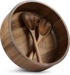 Premium Miusco Acacia Wood Salad Serving Bowl Set 12 With Tong/spoons. Fixed Price $43.69.