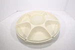 Tupperware 1665-5 Divided Serving Tray Container With Lid 1666 Veggie Dip 1667. Fixed Price $14.99.