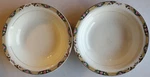 Antique Mount Clemens Pottery MTC2 Pink Rose On Yellow Band Two 7 & 3/4" Bowls. Fixed Price $11.99.