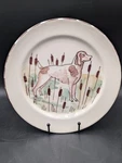Vietri Hunting Dog Plate 11 Hand Painted Italy. Fixed Price $75.00.