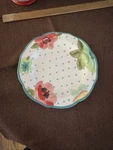 Pioneer Woman Floral Turquoise Vintage Bloom Dinner Plate 10.5" Polka Dot Set 4. Fixed Price $13.00.