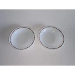 2 Vintage Pyrex Tableware Bowls Brown Scroll Pattern, 4.5" Made Usa. Fixed Price $12.00.