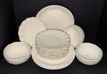 American Atelier Athena Ironstone Dinnerware 15 Pcs (4 8 Salad & 3 Bowls). Fixed Price $66.48.