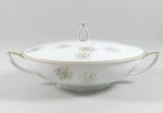 Noritake Snowflake 6908 Porcelain Round Covered Vegetable Bowl. Fixed Price $95.00.