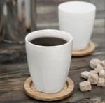Kosta Boda Bruk Set Of 2 Lidded Porcelain Mugs H18134. Fixed Price $38.50.