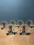 Ivv Glacier Glass 7 Salad Plates Stars Set Of 6 Mint Condition. Fixed Price $62.99.