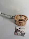 New Mauviel Cuprinox Copper Sauce Pan 6501.14 W/ Lid, 14CM, 1.2 Liter. Fixed Price $249.00.