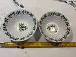 Royal Norfolk Holly Red Berry Christmas 7" Soup Cereal/ Dessert Bowls Set Of 2. Fixed Price $12.34.