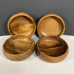 Mountain Woods Organic Acacia Bowls Set Of Four Hand Carved 4 Diameter. Fixed Price $25.00.