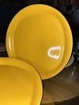 4 Rachel Ray Round And Square Stoneware Plates Dark Yellow H019 Rare Large 11". Fixed Price $99.00.