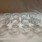 Vintage Set Of 8 Crystal Glass Footed Dessert Bowls Pedestal Compote Dishes -. Fixed Price $36.99.