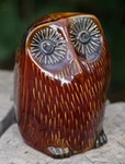 Vintage Arthur Wood Ceramic Owl Piggy Bank Original Stopper Made England 1970. Fixed Price $28.50.