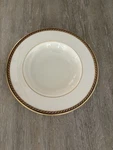 2 Lenox Monroe Rimmed Soup Bowl - Ivory Fine China Gold Braid. Fixed Price $50.00.