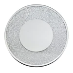 Regent Round Charger, Unique, Dramatic, Glass Mirrored Dinner Plate Server, F.... Fixed Price $60.57.