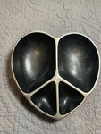 Inspired Generations Divided Love & Peace Nut Candy Heart-shaped Serving Dish. Fixed Price $11.50.