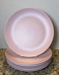 (8) Smart Planet Bamboo Fiber Pink 11 Dinner Plates. Fixed Price $30.00.