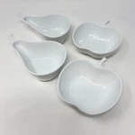 Crate And Barrel Apple Pear Shaped Dipping Bowls Ceramic Fruit Vintage Set Of 4. Fixed Price $48.00.