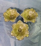 Julia Knight Lily 4" Bowl Kiwi Set Of 3 Handmade India Signed. Fixed Price $44.90.