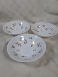 3 Martha Stewart Everyday Pansy Milk Glass Bowls France - Good Condition. Fixed Price $9.99.