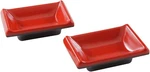 Pao Red And Black Asian Sauce Dipping Dishes, 2 Pack. Fixed Price $10.99.