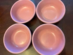 Set Of 4 Rubbermaid Melamine Cereal Bowls #3836 Mauve Pink Rose Plastic. Fixed Price $24.00.