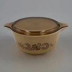 Vtg Pyrex Beige Brown Homestead Cinderella Bowl W/lid 475B Kitschy Retro. Fixed Price $24.79.