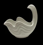 Swan Ceramic Trinket Candy Bowl Figure Tabletop Neutral White Decor 7.25 Tall. Fixed Price $26.00.