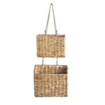 Woven Water Hyacinth Hanging 2-TIERED Storage Baskets Organize.... Fixed Price $46.79.