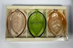 Pier 1 One Imports Glass Leaf Dish Set For Trinket Candy Nuts Soap Dessert. Fixed Price $18.99.