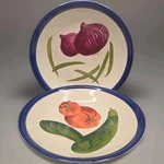 Rare Zrike & Co Portugal By Rae Cheng Serving Bowls 2 Vegetable Design Handmade. Fixed Price $20.00.