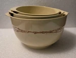Vtg Barbwire Kitchen Collection Cowboy Living Set Of 3 Melamine Mixing Bowls. Fixed Price $59.99.