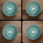 Italian Made Malioche Pottery Pasta Bowls Teal 8.5 Set -4 New. Fixed Price $68.00.