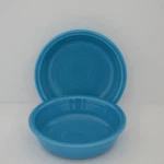 Fiesta Soup Cereal Bowls Peacock Blue Classic Rim Vintage Set Of 2. Fixed Price $26.95.