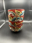 Home Accent Emily Round Handcrafted Color Floral Scroll Bowls Set Of 3. Fixed Price $18.00.