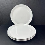 4 Crate & Barrel White Salad 8.75 Dessert Set Of Sri Lanka. Fixed Price $27.99.