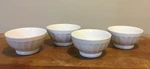 Set Of Cordon Bleu Bia Fluted 5-1/4 Footed White Bowls. Fixed Price $42.00.